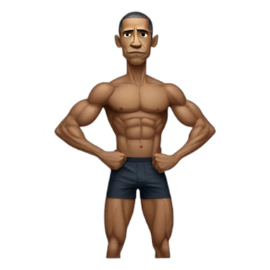 obama skinny muscles sticker