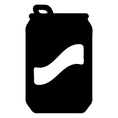 A soda in a metal can sticker
