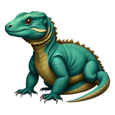 komodo dragon, exotic animal sticker