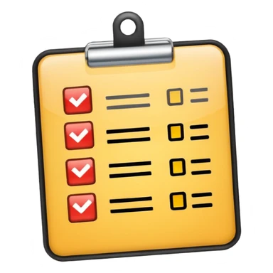 checklist with plus sticker