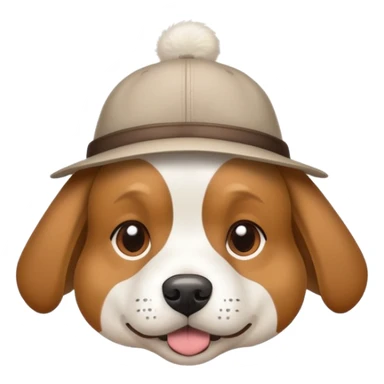 Dog with hat backwards  sticker
