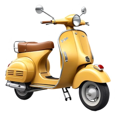 Cinematic Realistic Vespa Pop Culture Emoji, depicted as a sleek vintage scooter symbolizing Italian style rendered with dynamic detail and retro lighting. sticker
