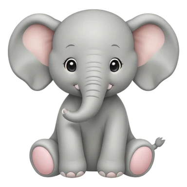 baby elephant ikea stuffed animal clapper elephant no ivory sitting light yellowish grey sticker