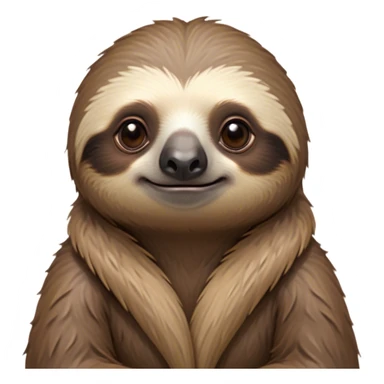 Cinematic Noble Sloth Portrait Emoji, Poised and serene, with a leisurely, gentle build and calm, wise eyes adorned with soft, textured fur, Simplified yet sharp and sophisticated features, highly detailed, glowing with a soft, tranquil glow, high shine, intelligent and unhurried, stylized with an air of relaxed authority, focused and composed, soft glowing outline, capturing the essence of a watchful and confident guardian that appears ready to slowly emerge from the screen with effortless grace! sticker