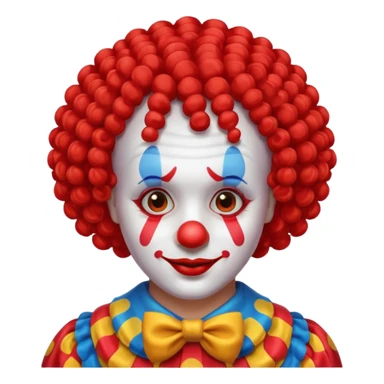 clown wig hair sticker