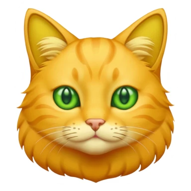 GATO AMARILLO SIN OREJAS VERDES sticker