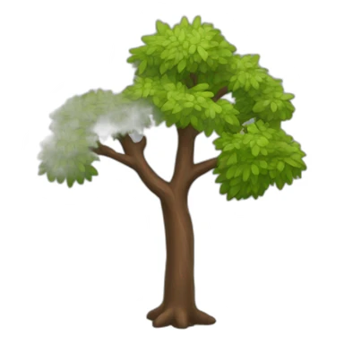 Braunes Prerd springt über einen Baumstamm sticker