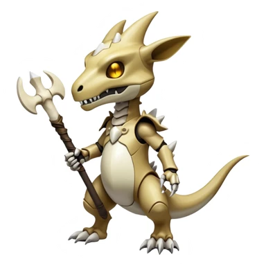Shiny Excessive Detailed Mysterious Cubone-Marowak-Pokémon-Fakémon-hybrid-creature (full body) sticker