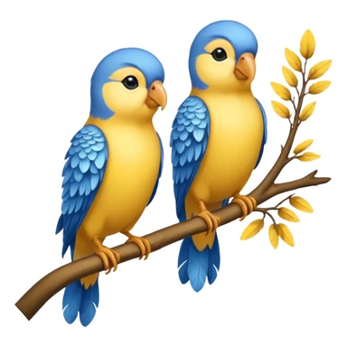 A beautiful love birds sticker