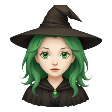 disheveled hair witch sticker