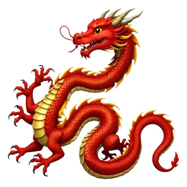 Red Chinese dragon sticker