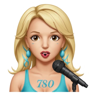 britney spears with microphone sticker