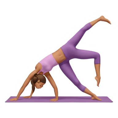 Girl doing yoga dog pose sticker