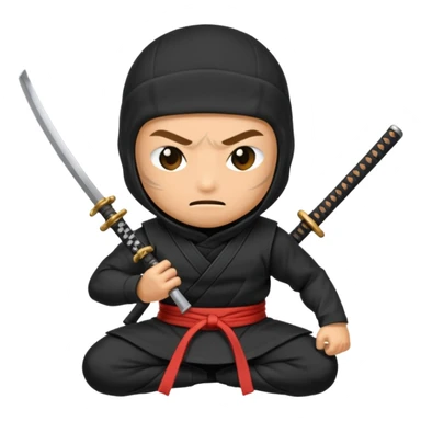 Ninja fumando sticker