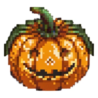 sweet pumpkin fruit, no face, no jack-o-lantern sticker