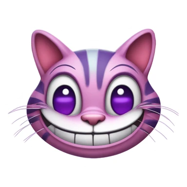 Cheshire Cat laughing emoji sticker