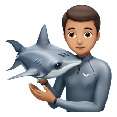 une personne qui carresse un raies menta sticker