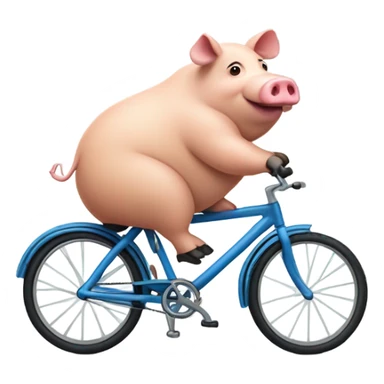 Un cerdito manejando bicicleta  sticker