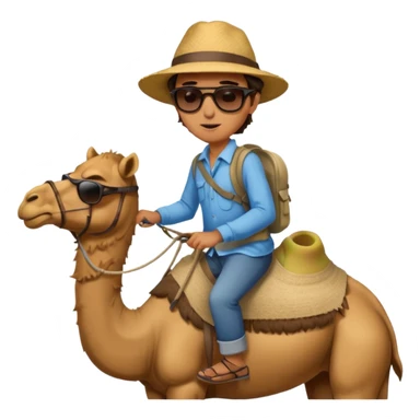 Tourist indesert with camel sticker