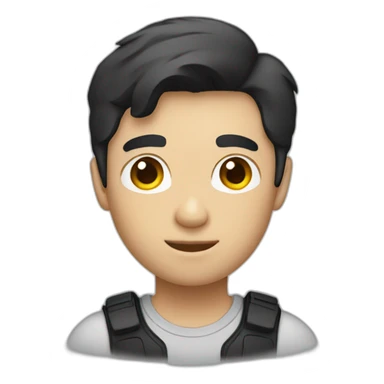 male photographer with short black hair sticker