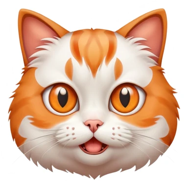 cute grimacing cat with big eyes and worried expression sticker