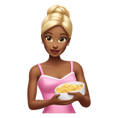 Barbie feeding baby sticker