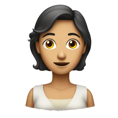 mujer pensativa con signos de interrogacion detras sticker