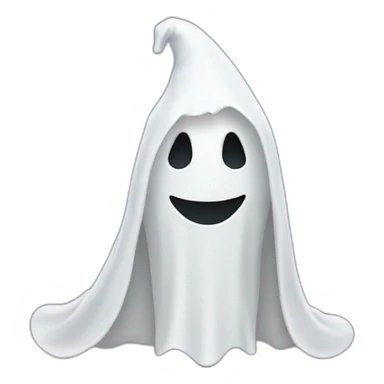 person in pointy ghost costume sticker