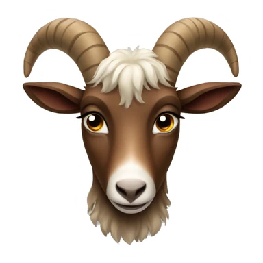 Yule brown goat sticker