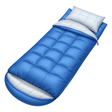 sleeping bag and pillow representing a sleepover sticker