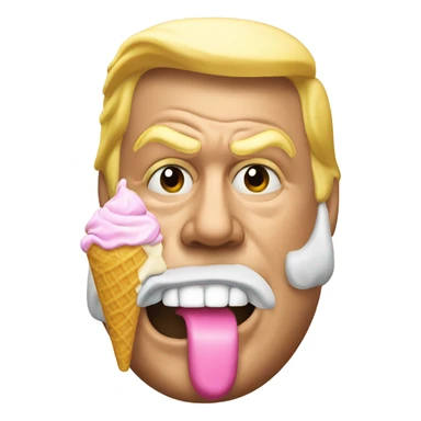 Donald Trump eating ice cream sticker