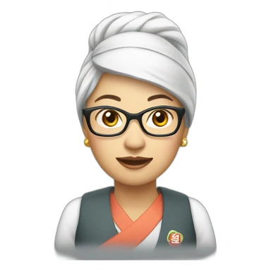 singapore hawker auntie sticker