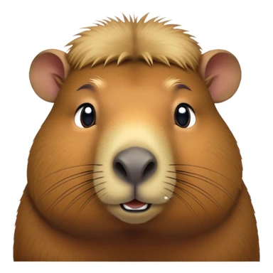 cinematic-noble-capybara-portrait-emoji,-poised-and-serene,-with-a-robust,-rounded-build-covered-in-soft,-earthy-fur-and-gentle,-wise-eyes,-simplified-yet-sharp-and-sophisticated-features,-highly-detailed,-glowing-with-a-warm,-natural-glow -simplified-yet-realistic head tilted confidently staring at the camera in a comical way sticker