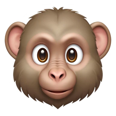 Cinematic Realistic Cute Baboon Portrait Emoji, Head tilted playfully and inquisitively, featuring a compact, sturdy build with a distinctly textured, expressive face characterized by bright, curious eyes and a subtly softened snout, rendered with realistic earthy detail and natural highlights, high shine, affectionate and spirited, styled with a touch of jungle whimsy, soft glowing outline, capturing the essence of a mischievous yet endearing baboon that appears ready to leap playfully out of the screen! sticker