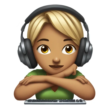 Gamer girl annoyed sticker