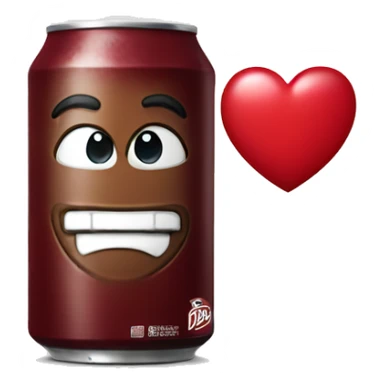 Dr.pepper can with heart around it  sticker