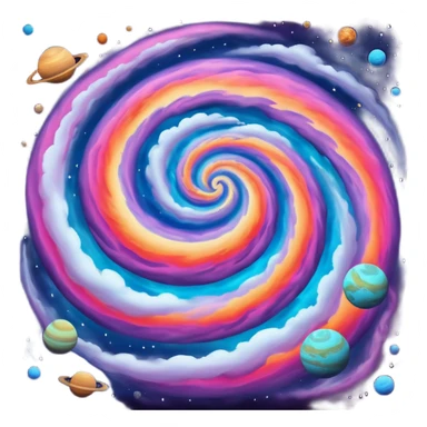 Gas Planet – swirling colorful clouds with no solid ground sticker