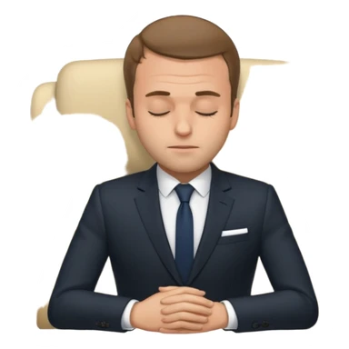 Macron entrain de dormir sticker