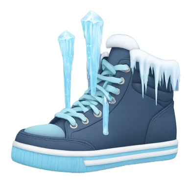 frozen sneaker with icicles sticker
