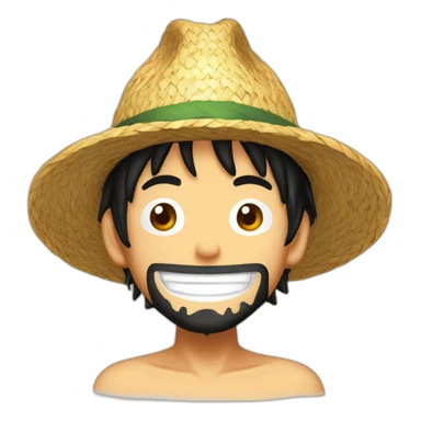 Luffy avec le chapeau de paille sticker