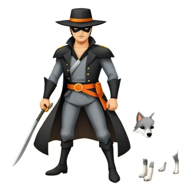 Un zorro con un lobo  sticker