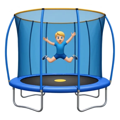 trampoline with safety net sticker