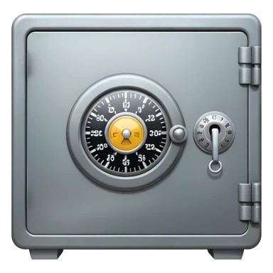 a safe or locker inside a vault sticker