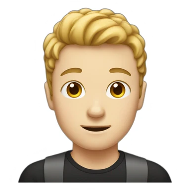 white boy with square mustache sticker