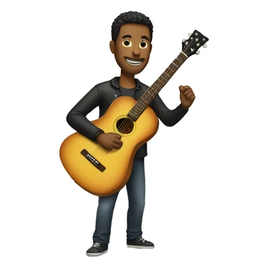 Man with a guitar sticker