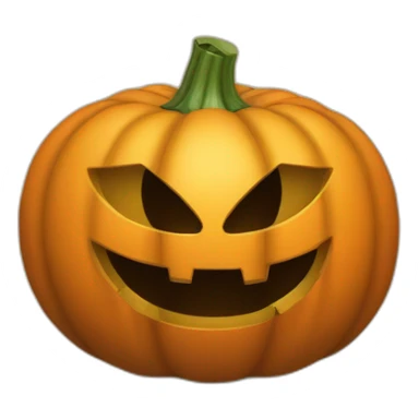 Une citrouille entrain de découper une citrouille sticker