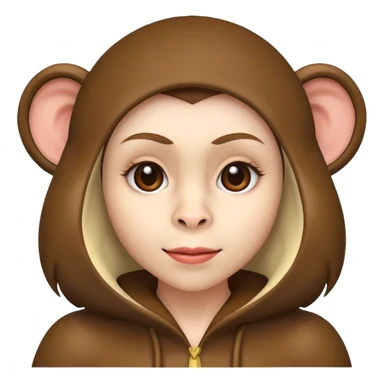 A woman who are a monkey sticker