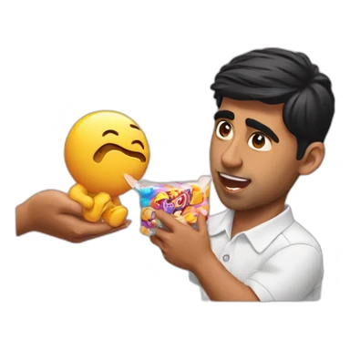 Rishi sunak takin candy from baby sticker