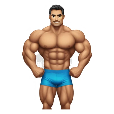 Muscular handsome man Bodybuilder, Mexican sticker