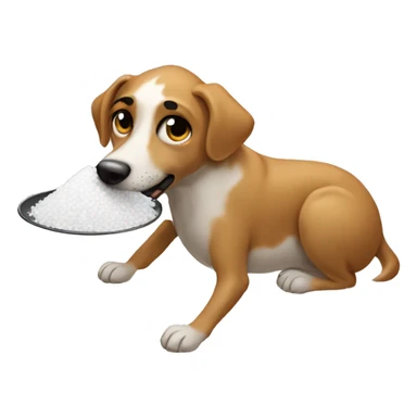 Create a dog eat salt sticker